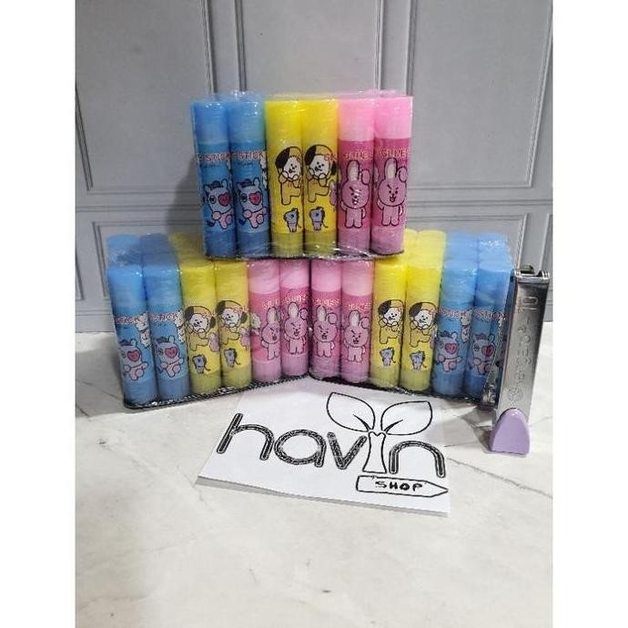 

ready Lem stik (1pak=24pc) ukuran KECIL 10gram/ Lem stick / Lem murah / Lem fancy / Glue Stik Fancy murah