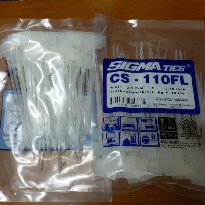 

tyS Label Ties / Label Tie Sigma CS 110FL / CS110 FL Putih Marker Bendera