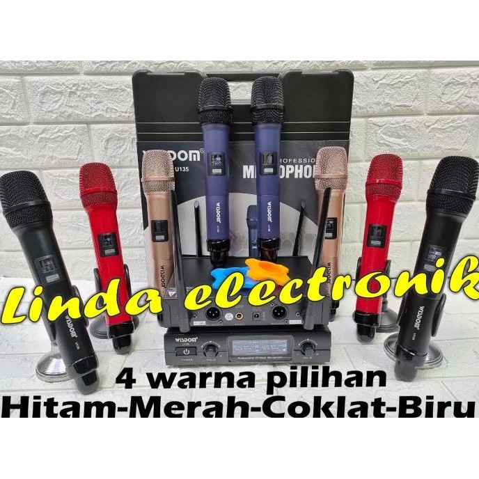MIC WIRELESS WISDOM U135 2 MIC PEGANG MIC WISDOM U 135 ORIGINAL