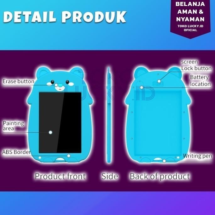

tyS Papan Tulis Mainan Anak Karakter Tablet LCD Writing Belajar Menulis