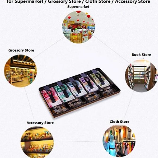 

tyS Laci uang Kasir / Money cash tray 5 Sekat