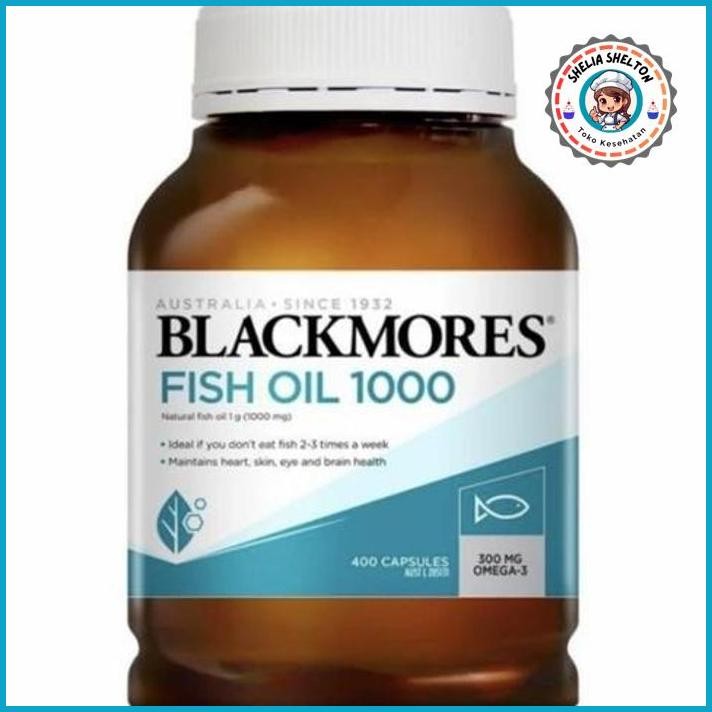 MURAH.. BLACKMORES FISH OIL 1000 OMEGA-3 BLACK MORES FISHOIL 1000MG OMEGA3 400