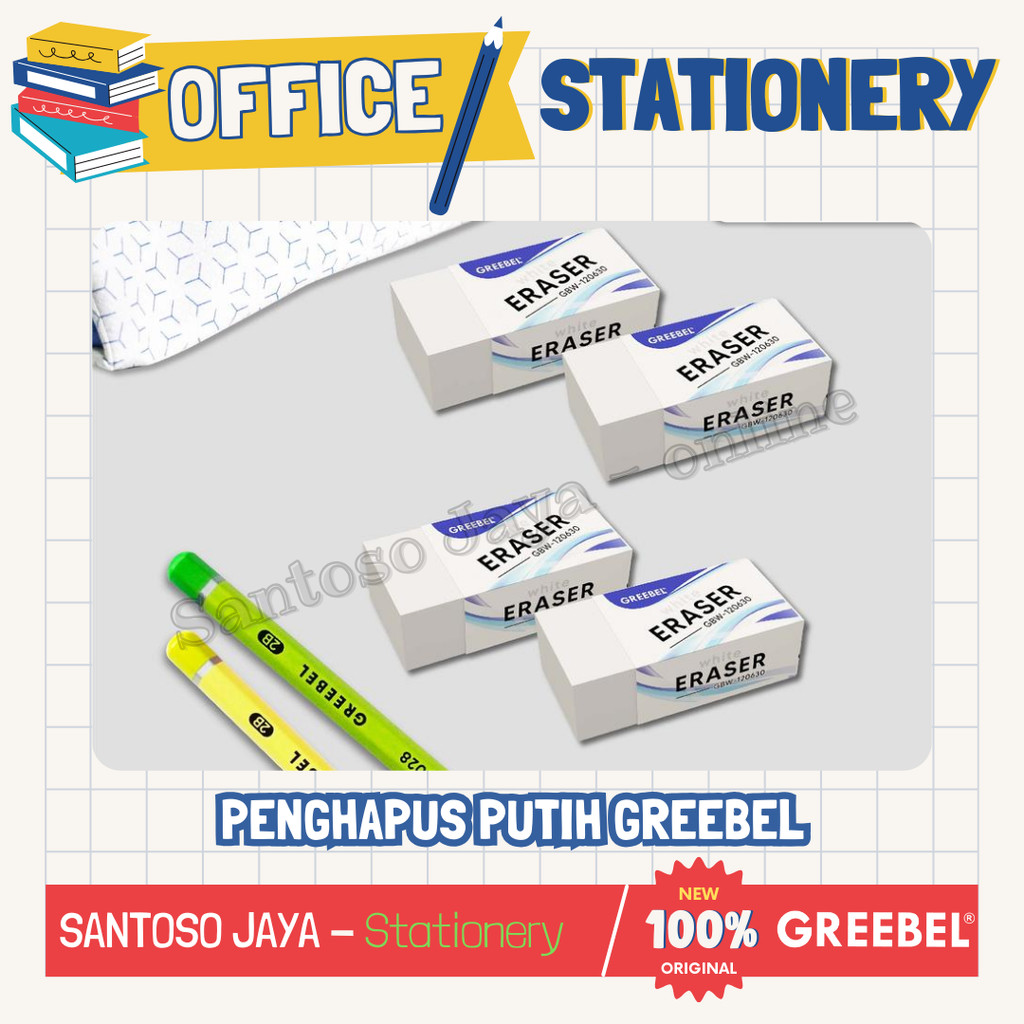 

Penghapus Putih GREEBEL - White Eraser GREEBEL - GBW 120640 - 120630 - 120620