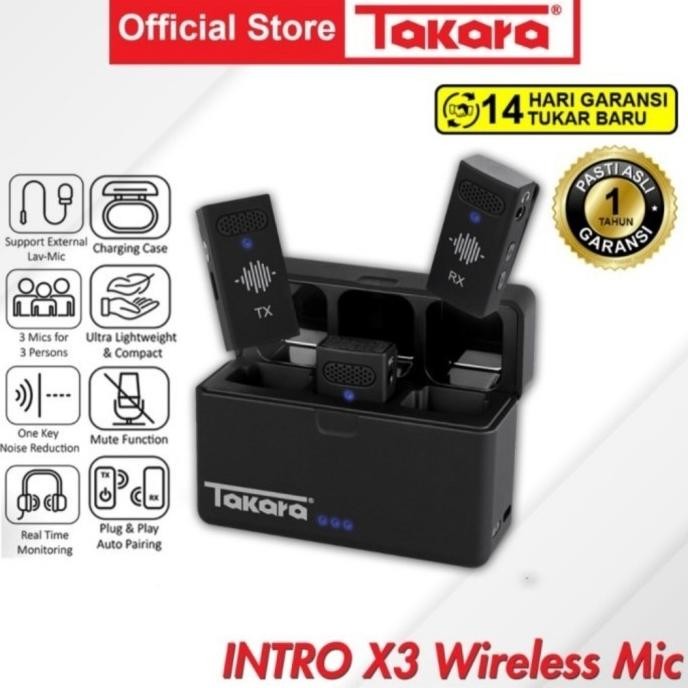 mic wireless takara intro x3 takara intro x3