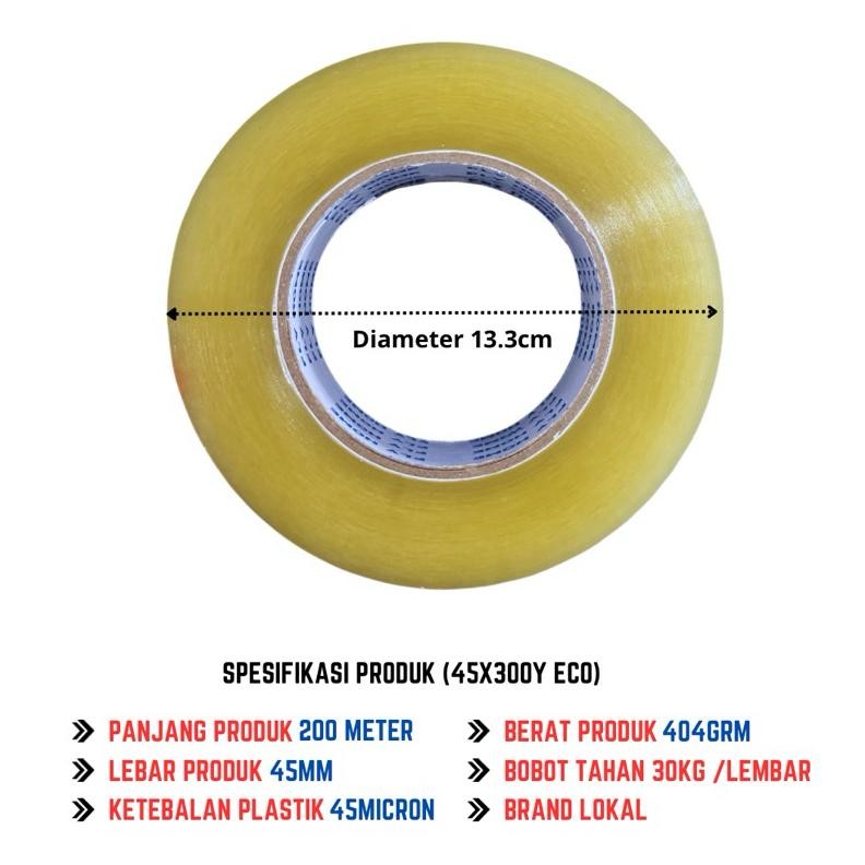 

baru !!! FLYHOME Lakban bening coklat 300yard 275METER 2inci 45x300 yard 1 dus 36rolls jumbo CARGO