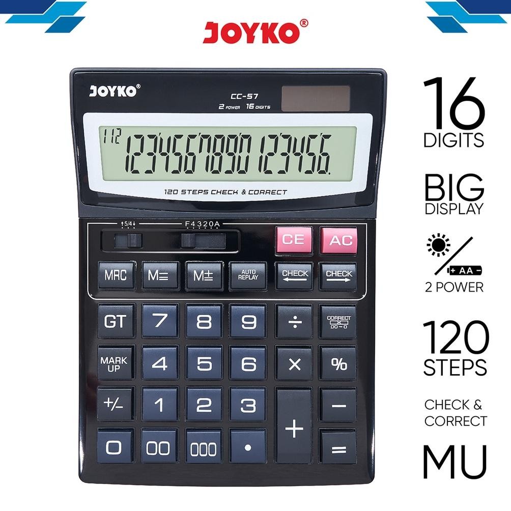 

JOYKO Calculator Kalkulator CC-57 16 Digits Check & Correct murah