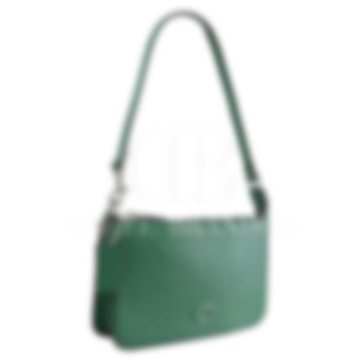 Pou Bag With Signature Canvas Interior Green ( CJ 797 )