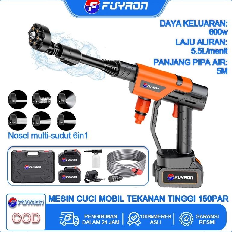 ready  FUYAONCODMesin Cuci Mobil Tekanan Tinggi Alat Cuci Mobil Semprot Alat Pembersih Sepeda Motor 