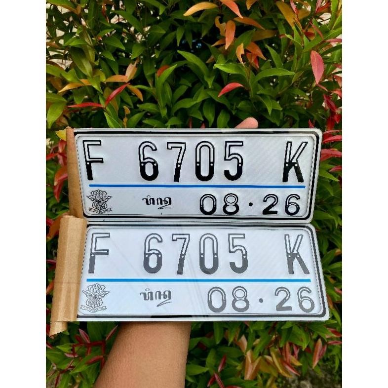 Plat nomer motor variasi carbon karbon + cover akrilik