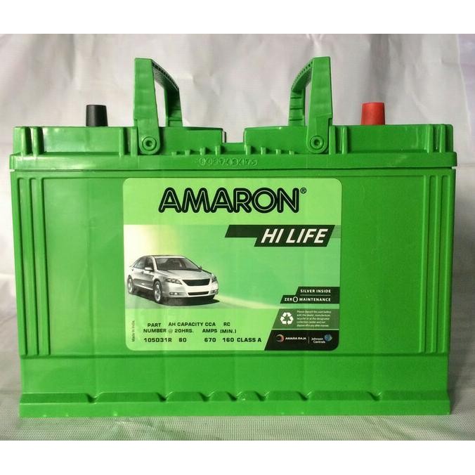 New AKI MOBIL HYUNDAI H-1 105D31R AMARON AKI KERING GARANSI 1 TAHUN