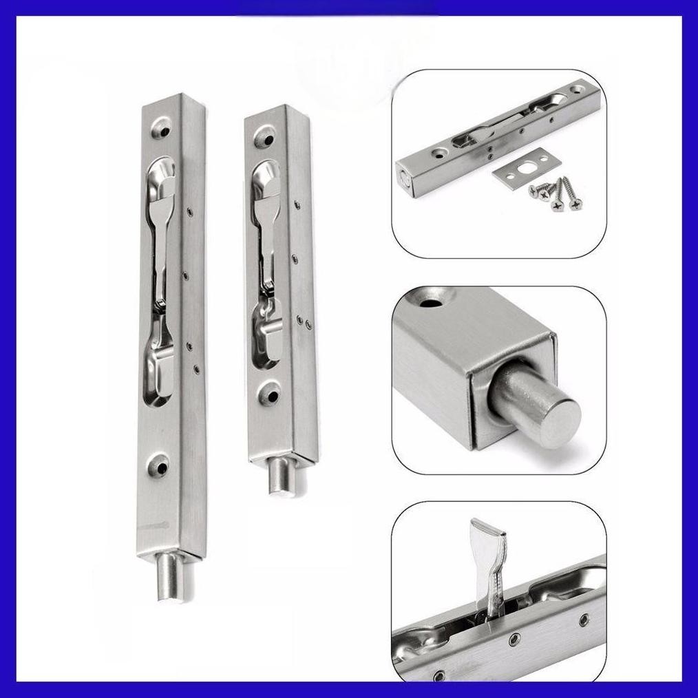 Premium 6/8/10 Inch Stainless Grendeltanam Pintu Panjang Slot Pintu Tanam Termurah Berkualitas Grend