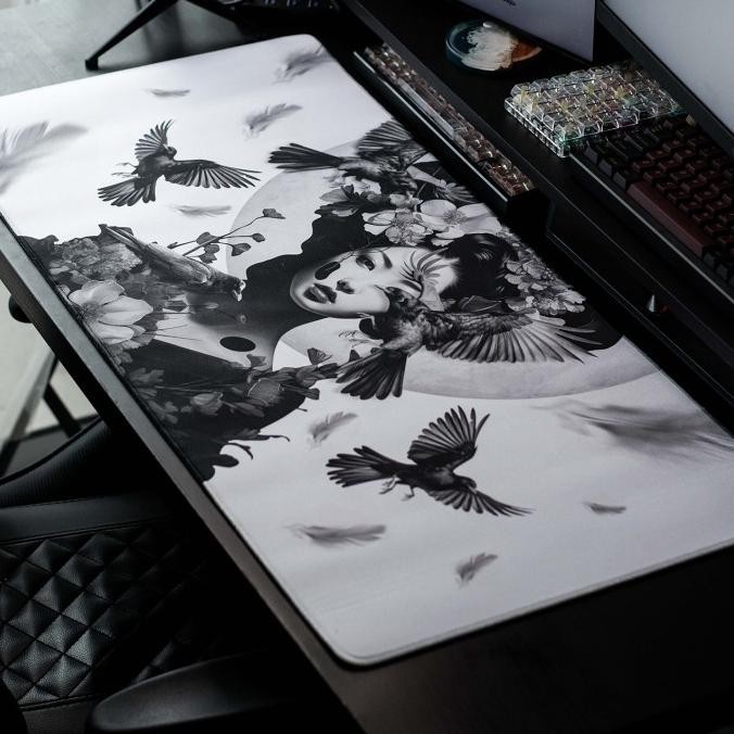 Mousepad Jepang Yatagarasu Deskmat Japan Waterproof Mouse Pad Japanase New Stok