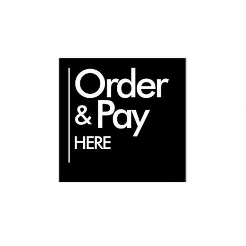 

Premium Order And Pay Here Sign Akrilik 20*20cm Board Papan Tanda Order Pay Here High Quality