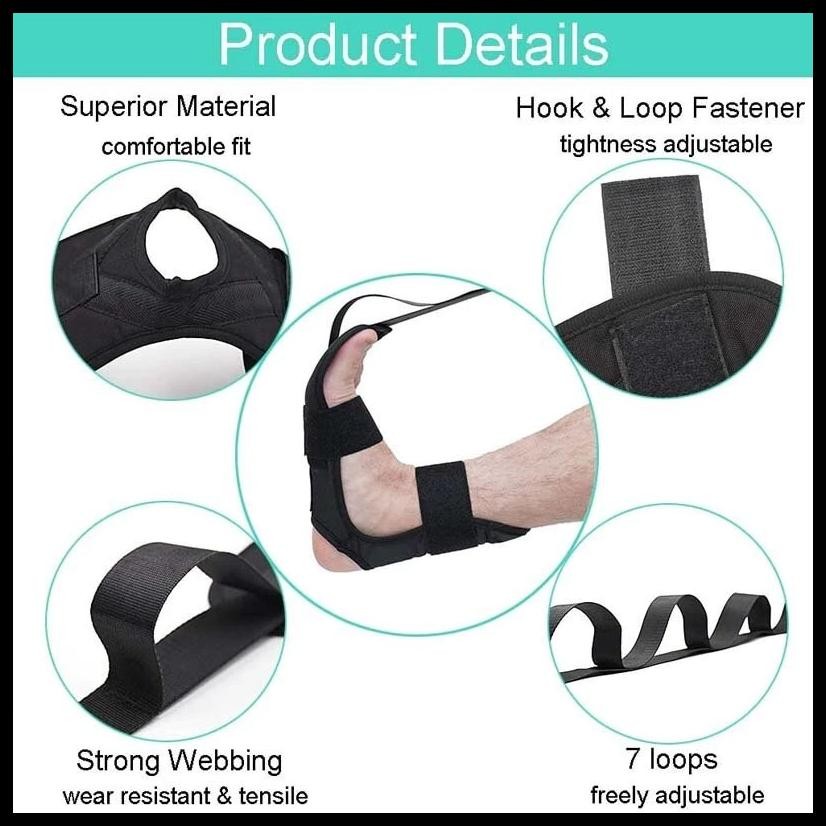 ALAT TERAPI KAKI ENGKEL STRETCH BELT TALI ALAT TERAPI KAKI ENGKEL PLANTAR FASCIITIS PILATES STRETCHI