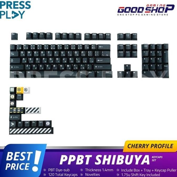 Ppbt Shibuya Pbt Dye Sub Keycap Set Japanese Root By Press Play New Stok
