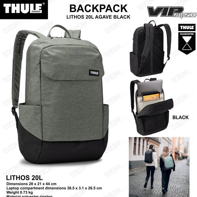 Thule Backpack Lithos 20L Tas Laptop Ransel Camping Outdoor Original New Stok