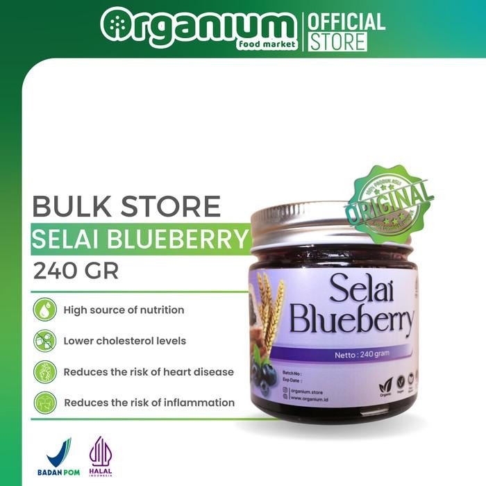 

Blueberry Jam Organium Selai Blueberry, Selai Roti Blueberry - 240G