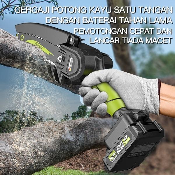 CodZper Mesin Chainsaw Cordless Chainsaw Gergaji Baterai Gergaji Rantai Elektrik Mini Gergaji Listri