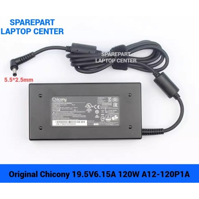 Adapter Laptop Chicony 19.5V 6.15A 120W 5.5Mm*2.5Mm A17-120P1A A12-120P1A Casan New Stok