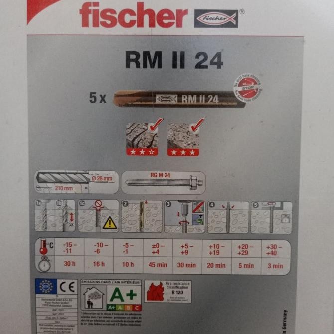 CHEMICAL ANGKUR M24 MERK FISCHER KAPSUL CHEMICAL 24MM ORIGINAL DAN TERPERCAYA
