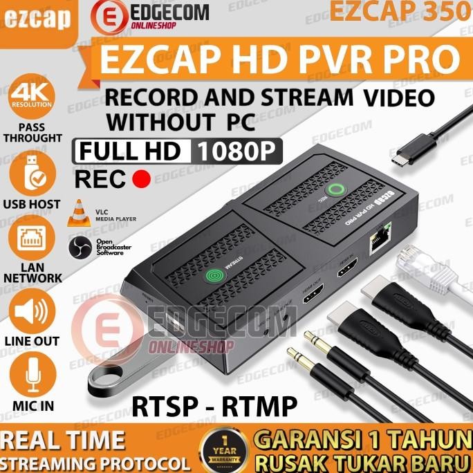 Ezcap 350 Hd Pvr Pro Video Capture Streaming Hdmi Support Rtsp Rtms New Stok