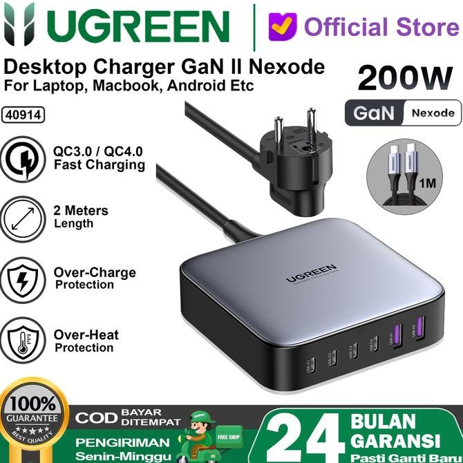 Ugreen Desktop Charger 140W 200W Fast Charging For Macbook Laptop New Stok