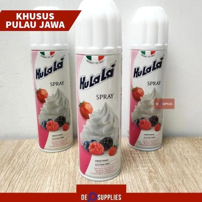 

Sale Hulala Whipping Cream Spray 250Gr - Krim Whip Whipped Cream Semprot Whipcream Kue Minuman