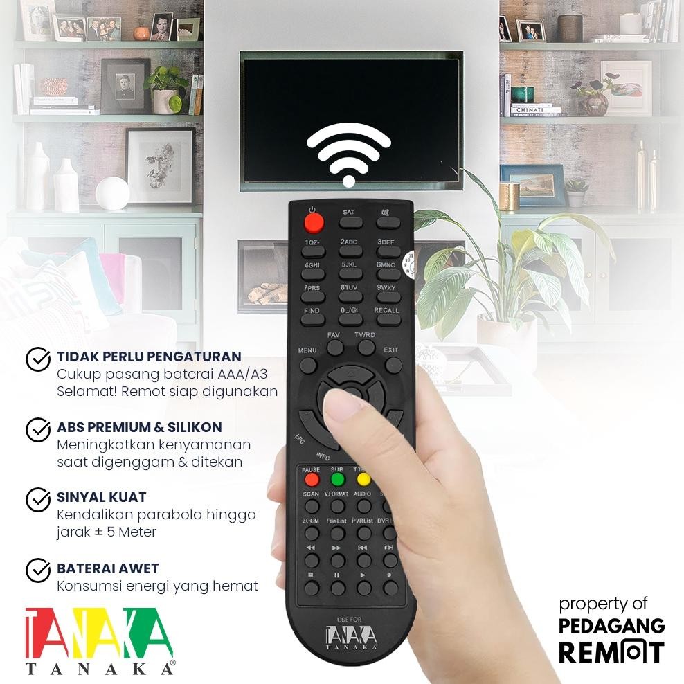 Et-98 Remote Stb Tanaka T-2122 Samurai / Remot Set Top Box Receiver Parabola Tanaka T-22 Jurassic