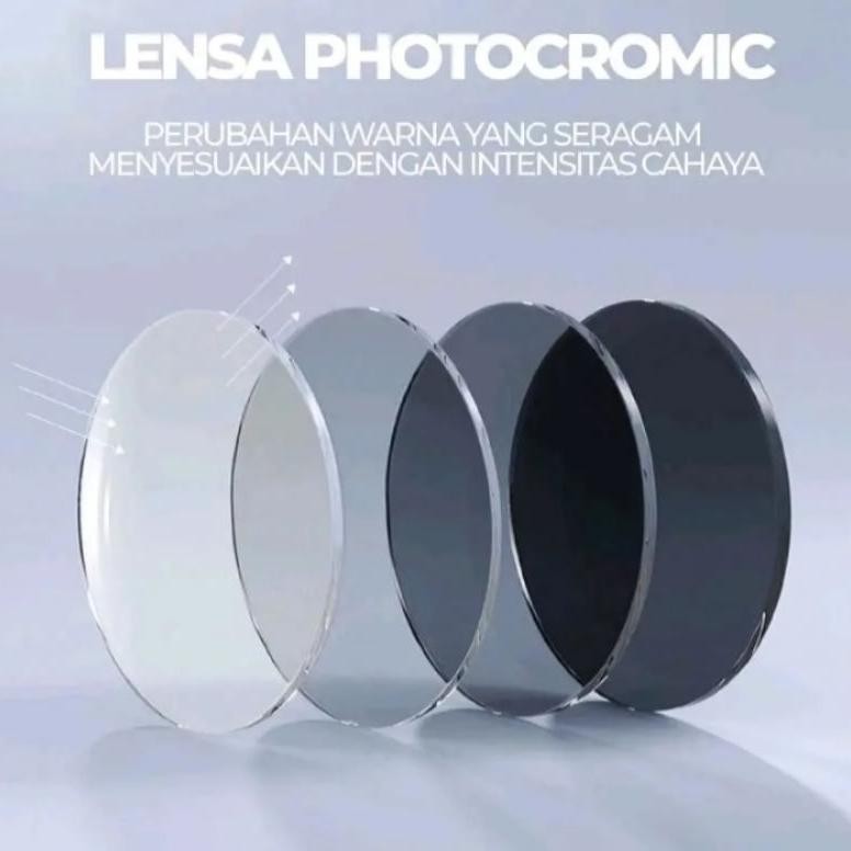 rf-45 CQ37 Kacamata Photocromic Lensa AntiRadiasi Frame Grey / Kaca Mata Minus Plus Progresif Untuk 