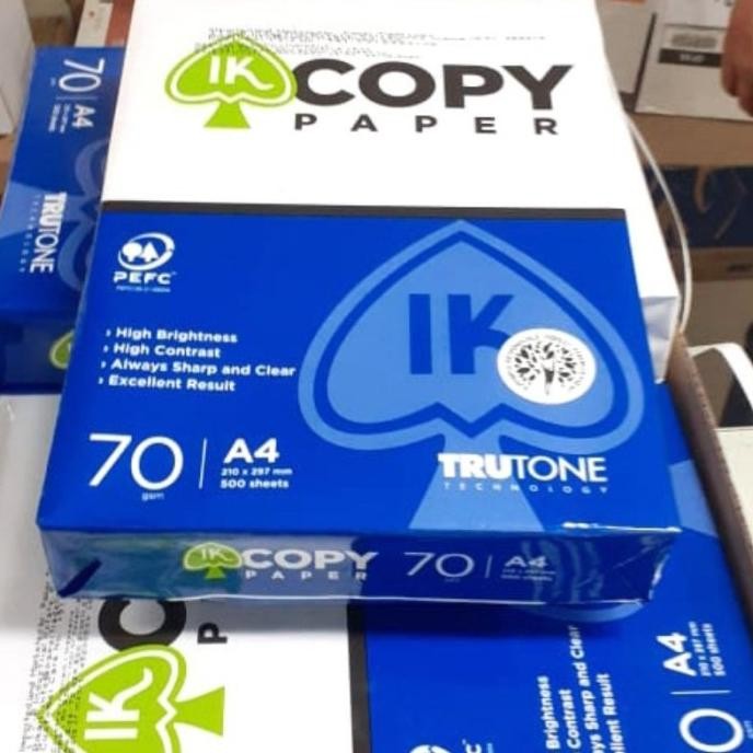 

tyS Kertas HVS A4 70 Gram IK Copy paper kertas Fotocopy (Gojek/Grab)