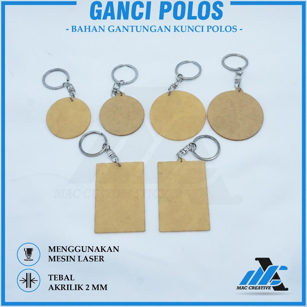 redi Bahan Gantungan Kunci Akrilik Polos 2 MM - Bahan Gantungan Kunci Akrilik