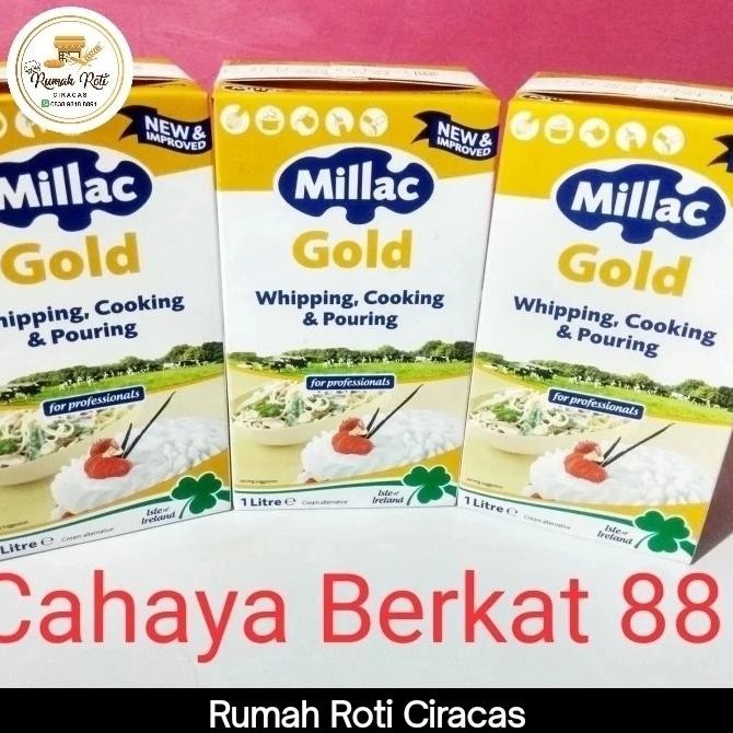 

Sale Millac Gold 1Liter Cream Non Diary Whipping Cream Plain Milac 1 Liter Whipp