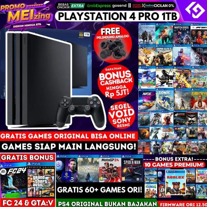 PS4 Pro 1TB Ori dan Bergaransi/Playstation/PS 4 bukan Slim/Fat murah