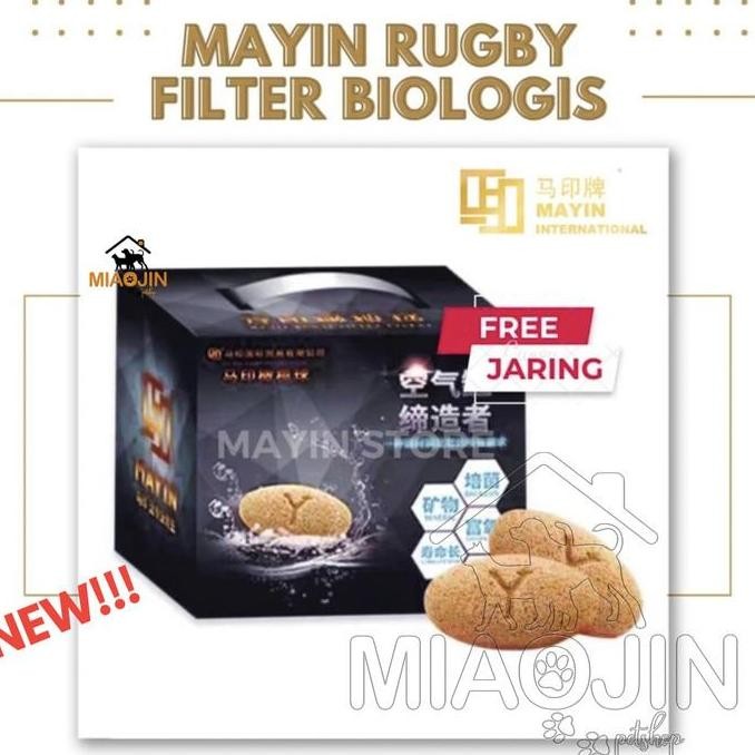 Mayin Rumah Bakteri - 3Kg Rugby Media Biologis Bio FILTER Busa Aquarium Akuarium Aquascape