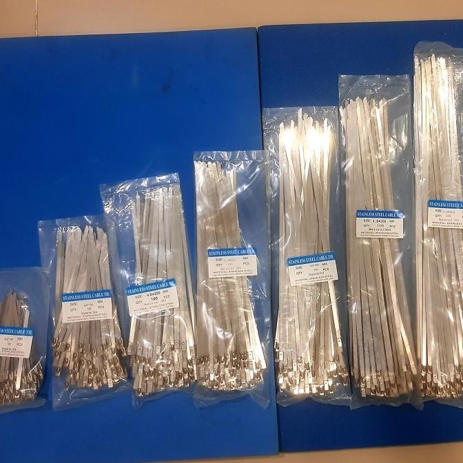 

new !!! Stanless 304 Kabel Tis Ties (isi 100/pack) 46x100 150 200 250 300 mm murah