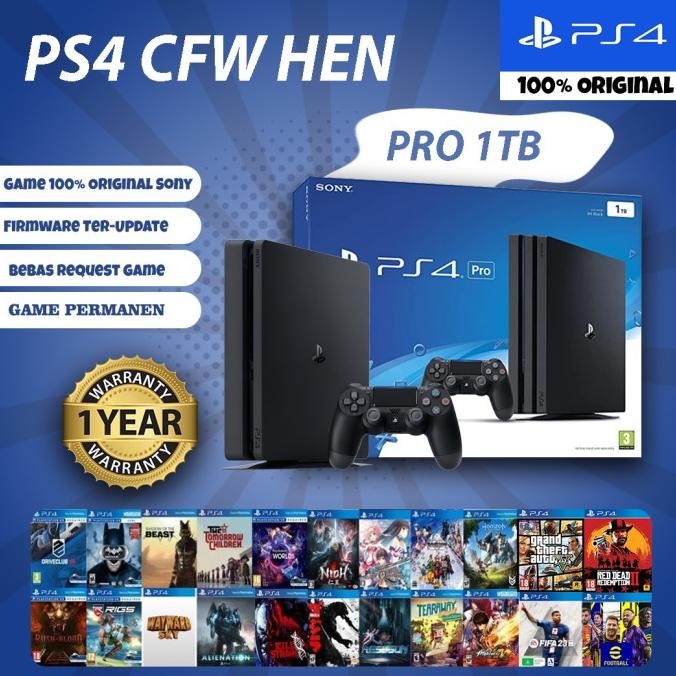 PS4 PRO CFW HEN 1TB FULL GAME murah