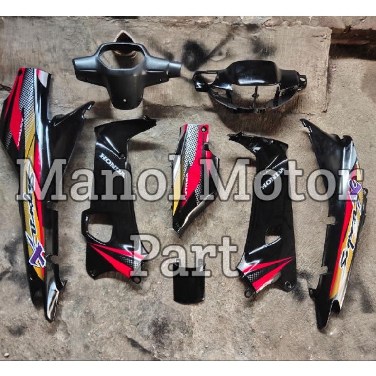 Best Seller Body Supra X Lama Tahun2002 Set Sayap Dalam+Batok Depan Belakang Pluss Striping Gratis O