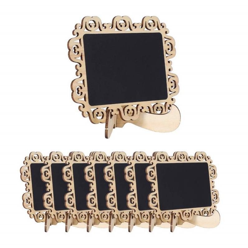 

Premium 10pcs Papan Tulis Kapur Kecil Blackboard Mini Chalkboard Mini Bahan Kayu Papan Kapur Menu Cafe / Papan Reserved High Quality