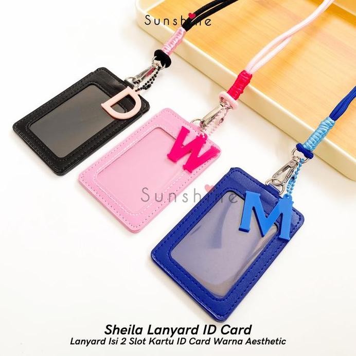 

new !!! Sunshinelove.id - Sheila Lanyard ID Card Holder Aesthetic Bisa Pilih Huruf - Lanyard Name Tag Paracord PART 2 murah