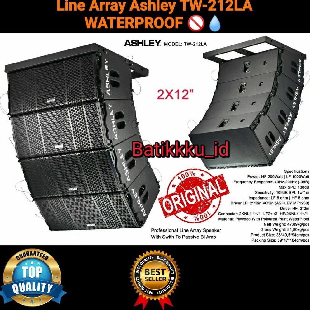 ready  Speaker Line Array ASHLEY TW 212 LA TW 212LA ORIGINAL 2 X 12 INCH TW212 LA TW212LA