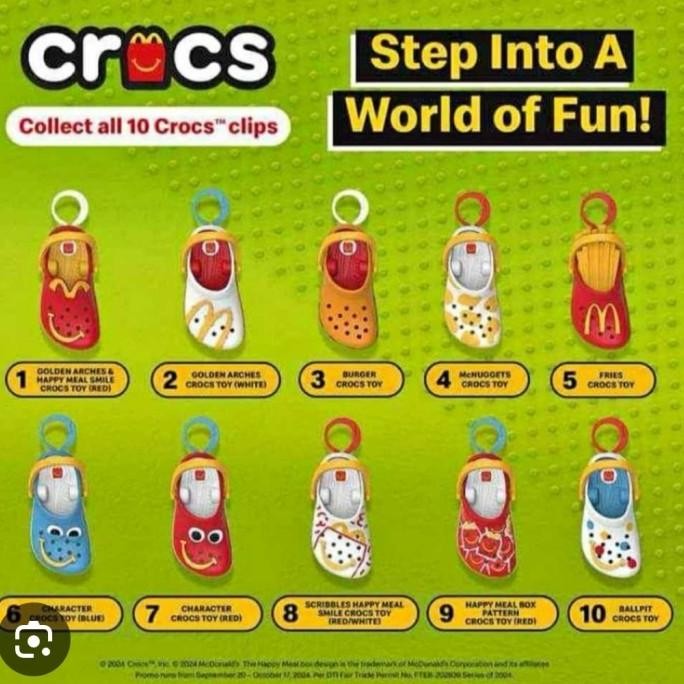 baru  crocs mcdonald happy meal murah