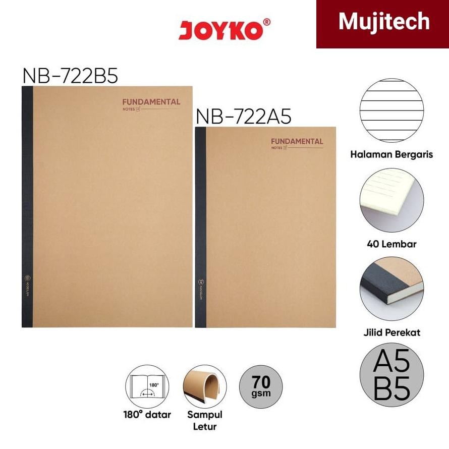 

uk-75 h-4 BUKU TULIS CATATAN NB 722 (1 SET 2 PCS) NOTEBOOK JOYKO Viral Berkualitas