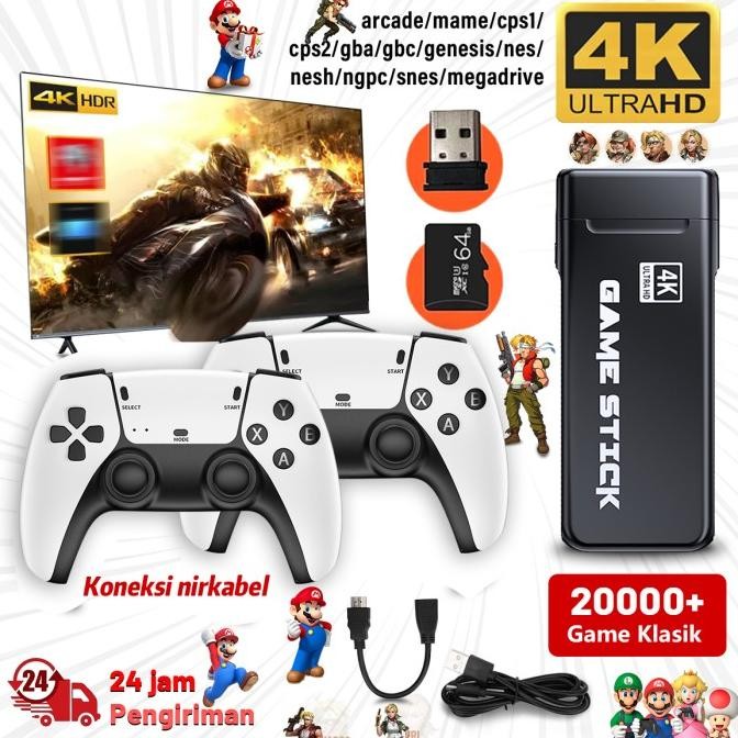 Game Stick M8PRO 4K Game Console Wireless Gamepad Retro Video Game murah