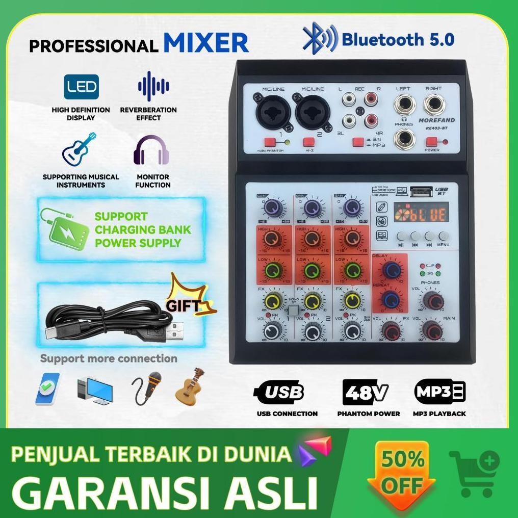 ready  Mixer audio/mixer 4 chanel murah/mixer audio/Professional Soundcard USB Bluetooth Mini mixer