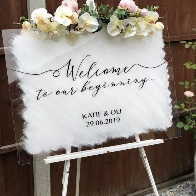 ready  Welcome Sign wedding / Welcome Sign Akrilik murah