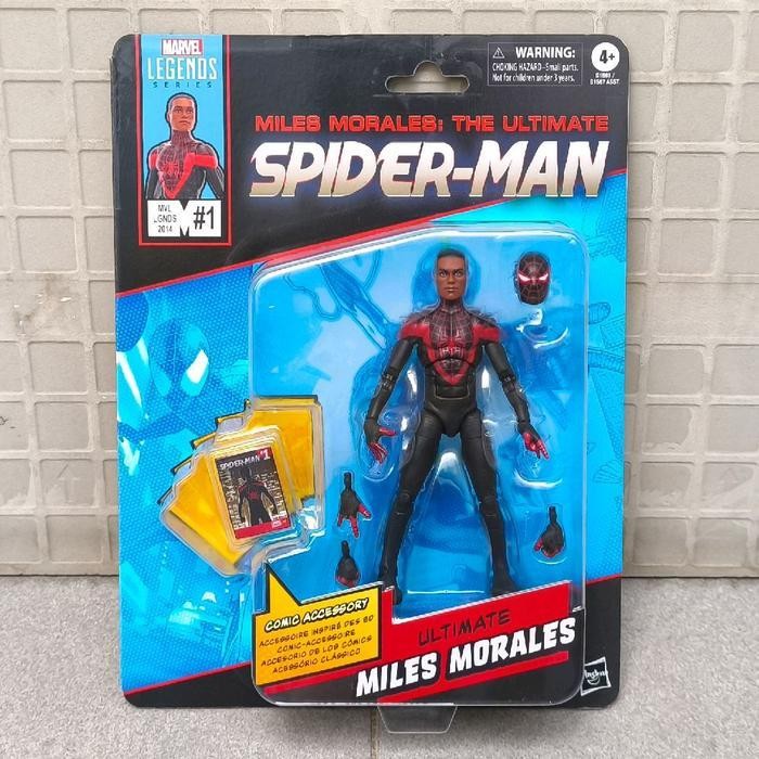 Hasbro Marvel Legends Ultimate Miles Morales Spiderman Retro Comic Vintage Card Ultimate Spider-Man