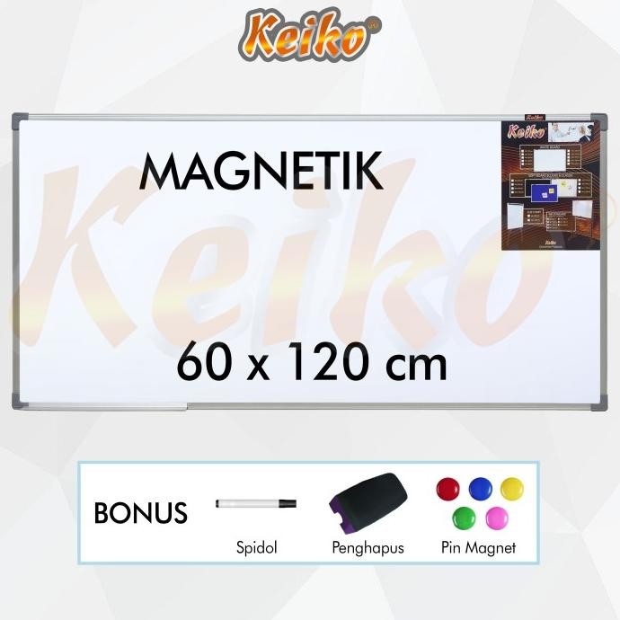 

TERLARIS - Papan Tulis Whiteboard Gantung Magnet Single Face Keiko 60 x 120 cm