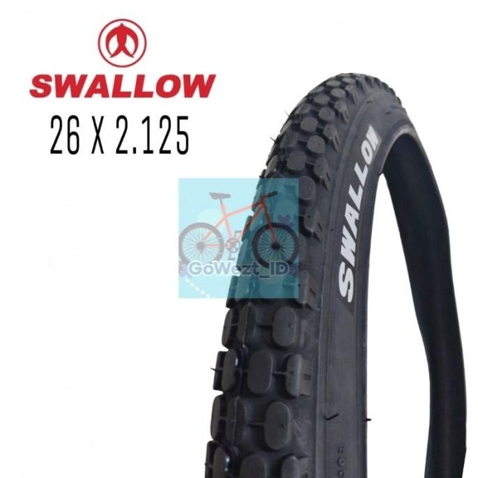 Ban Luar Sepeda Ukuran 26 x 2.125 Swallow Deli Tire  Hitam MTB Gunung