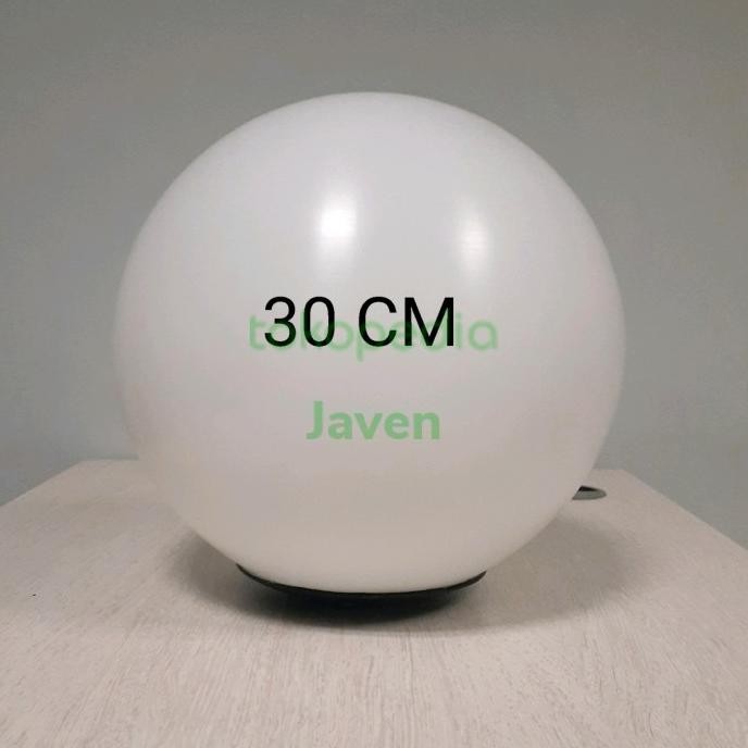 <<<<<] LAMPU TAMAN BULAT POLYETHYLENE / POLYTELEN - 30CM