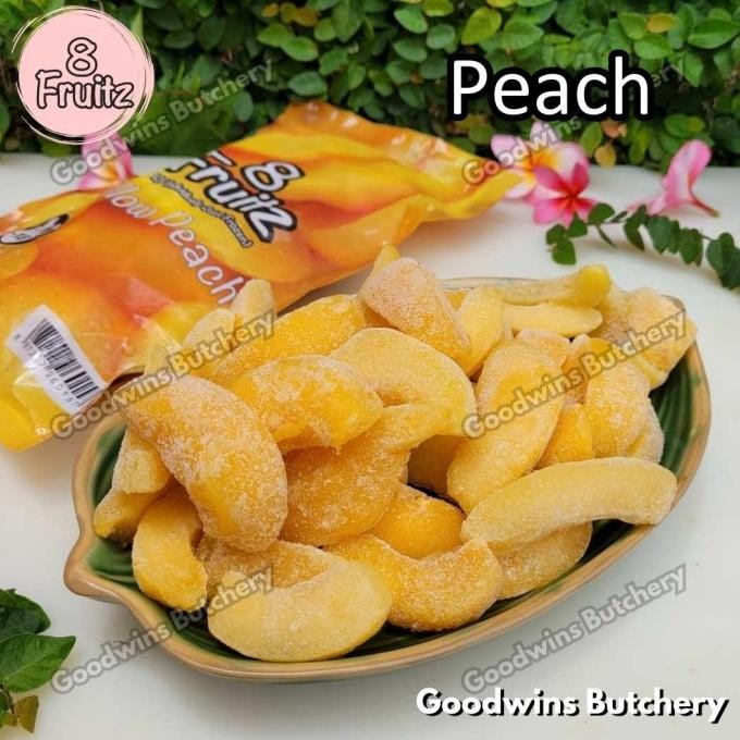

Diskon! 8-Fruitz YELLOW PEACH imported fruit frozen buah beku IQF 8Fruitz 500g